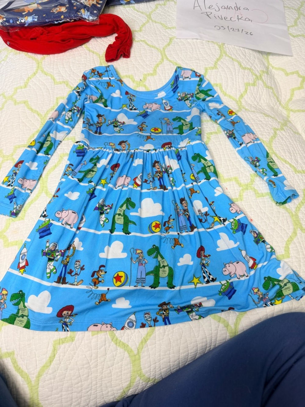Little sleepies Disney Blue Toy Story dress 3T